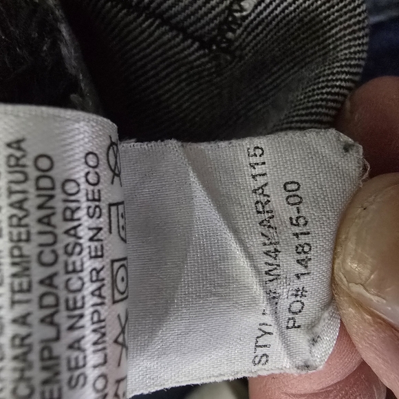 Women's Faded Black PrAna White Stitching Jeans 12/31 - Picture 8 of 11